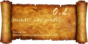 Oszkó László névjegykártya
