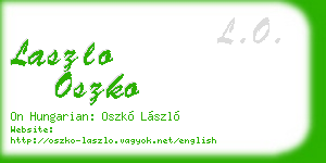 laszlo oszko business card